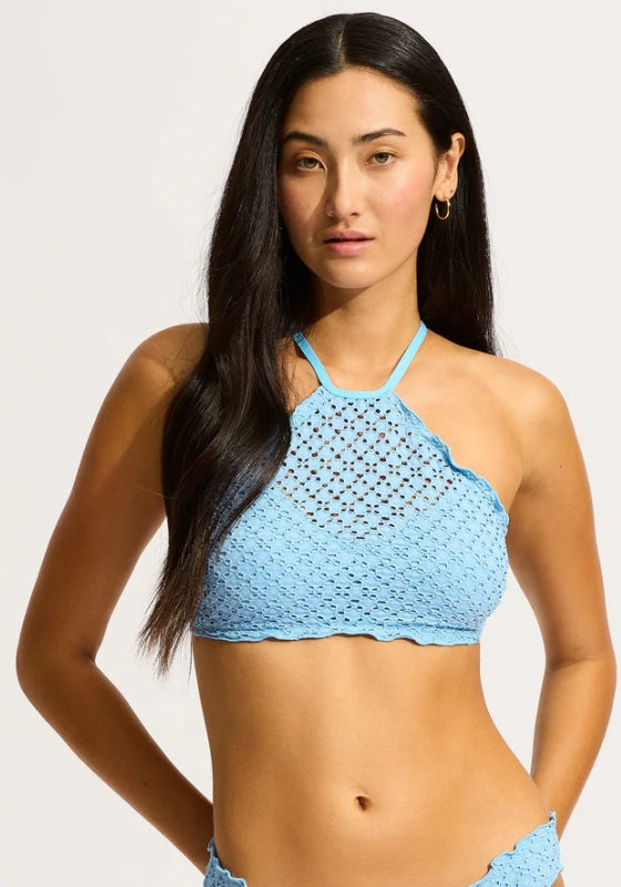 Daydreamer High Neck Bikini Powder Blue