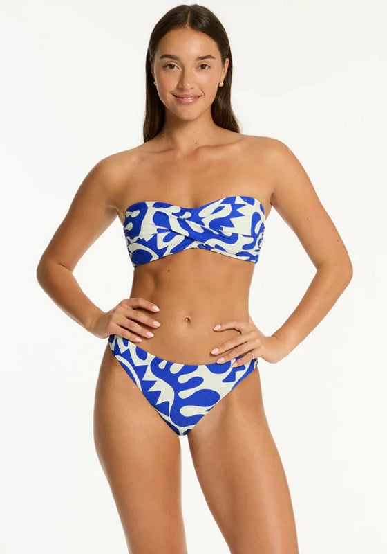 Seascape Twist Bandeau Bikini