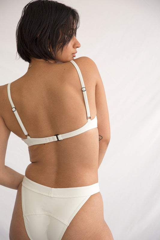Simone Retro Top in Crema