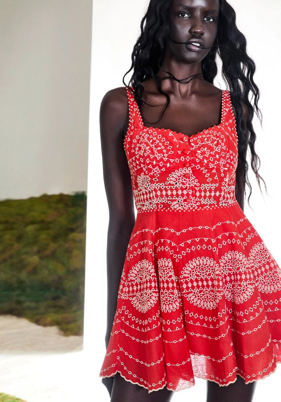 Winnie Dress Red Nelum