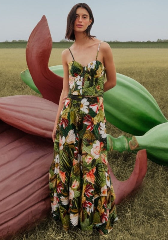 Botanical Forest Midi Skirt
