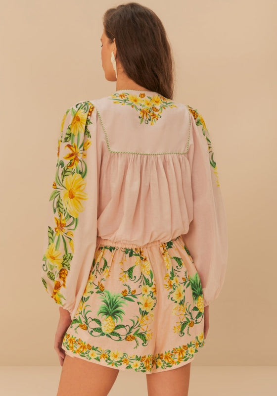Pink Botanical Beauty Shorts