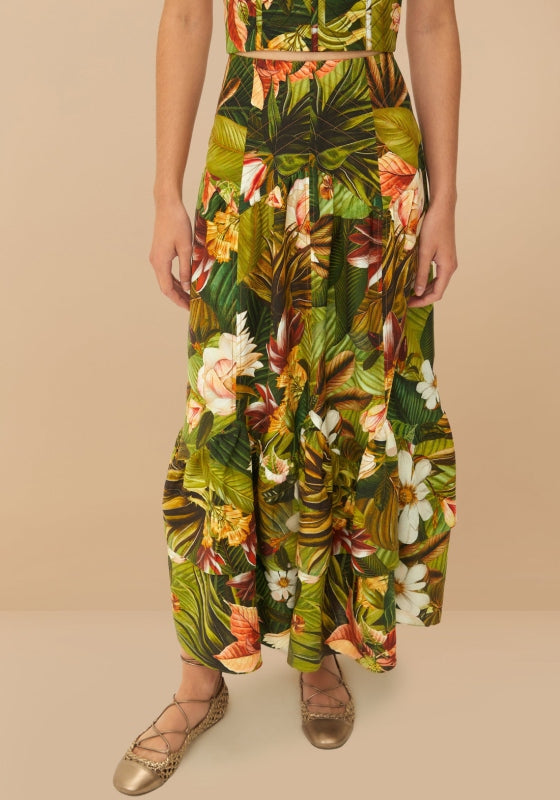 Botanical Forest Midi Skirt