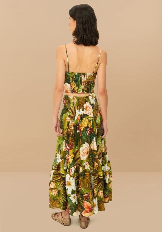 Botanical Forest Midi Skirt