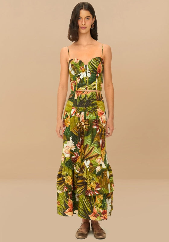 Botanical Forest Midi Skirt