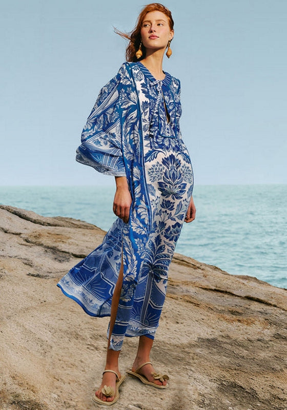 Delicate Tapestry Long Kaftan