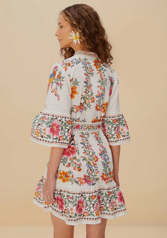 Delicate Forest Scarves Mini Dress