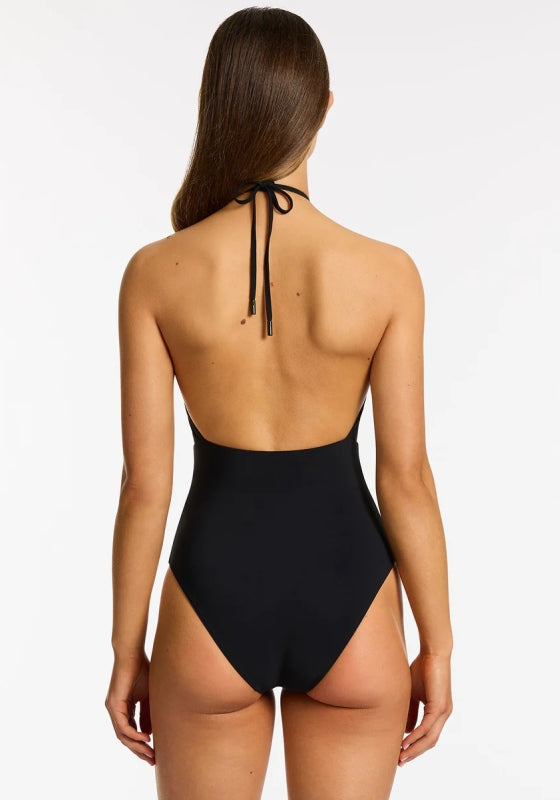 Jetset Lure High Neck Swimsuit Black