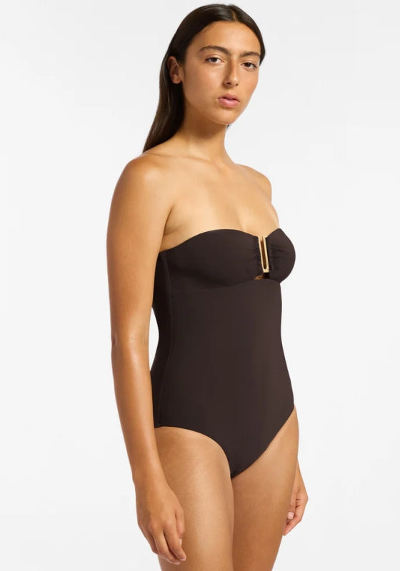 Jetset Bandeau Swimsuit Chocolate
