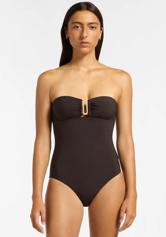Jetset Bandeau Swimsuit Chocolate