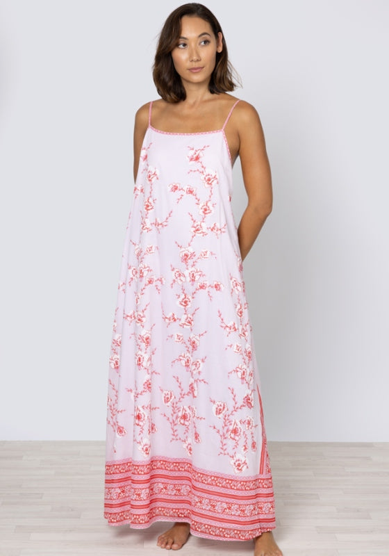 Cherry Blossom Strappy Maxi Dress