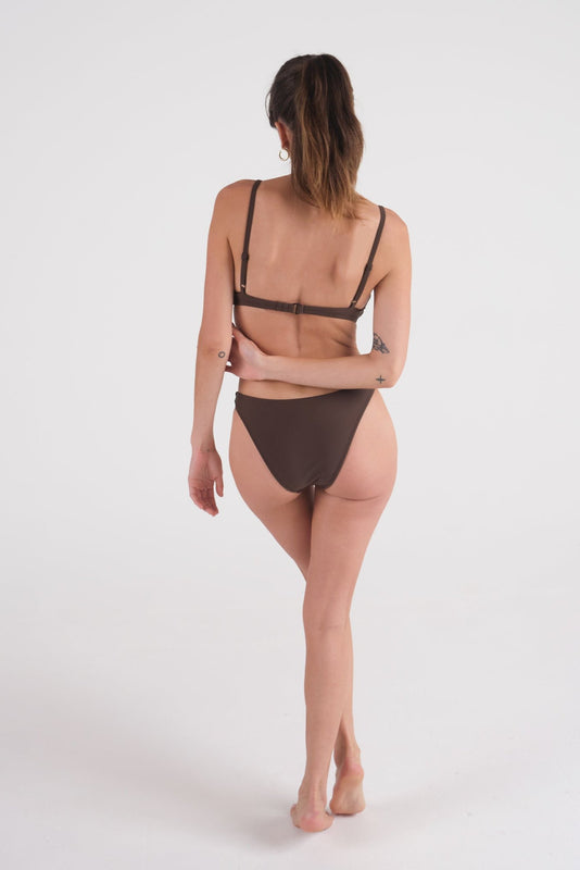 Simone Retro Top in Arabica