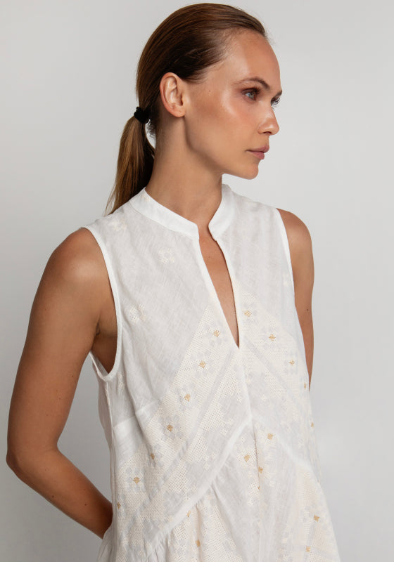 Pixel Sleeveless Maxi Dress