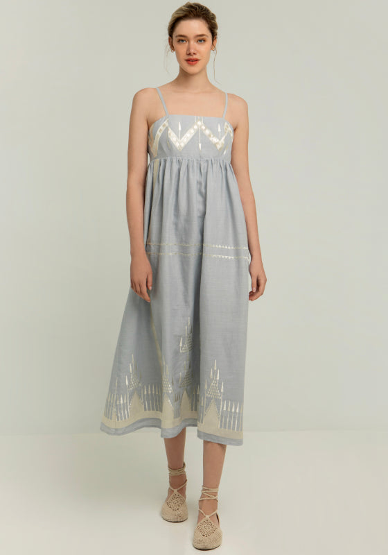 Roots Strappy Midi Dress Grey