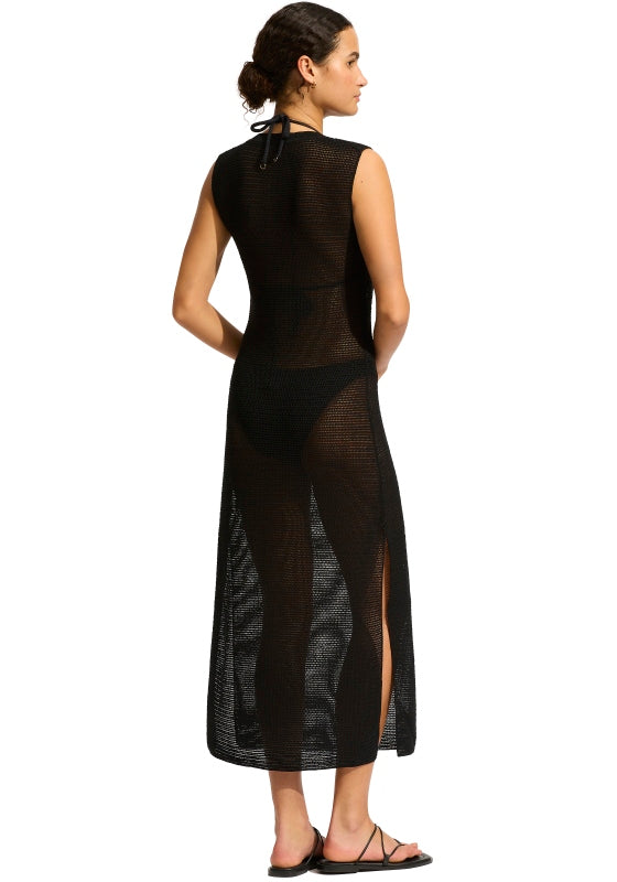 Knit Maxi Dress Black