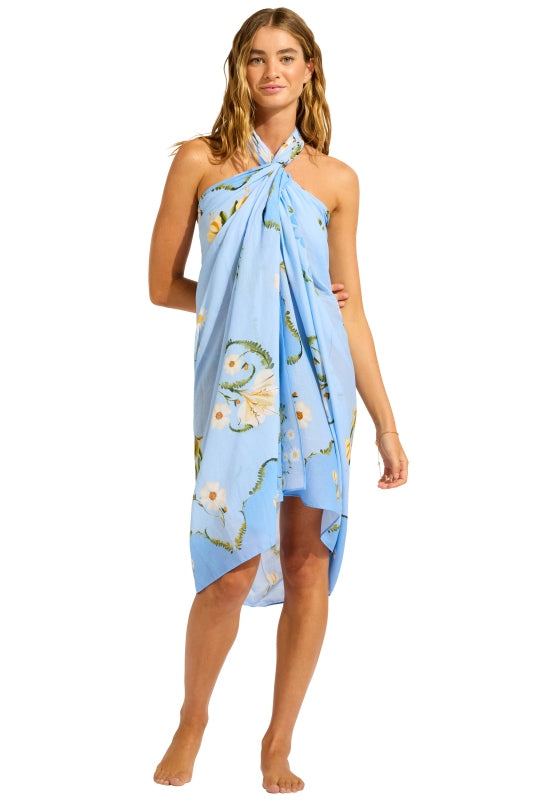 Modern Romance Sarong Powder Blue