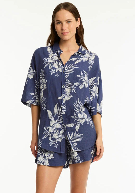 Aloha Beach Shirt French Navy