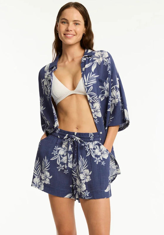 Aloha Beach Shirt French Navy