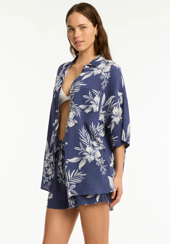 Aloha Beach Shirt French Navy
