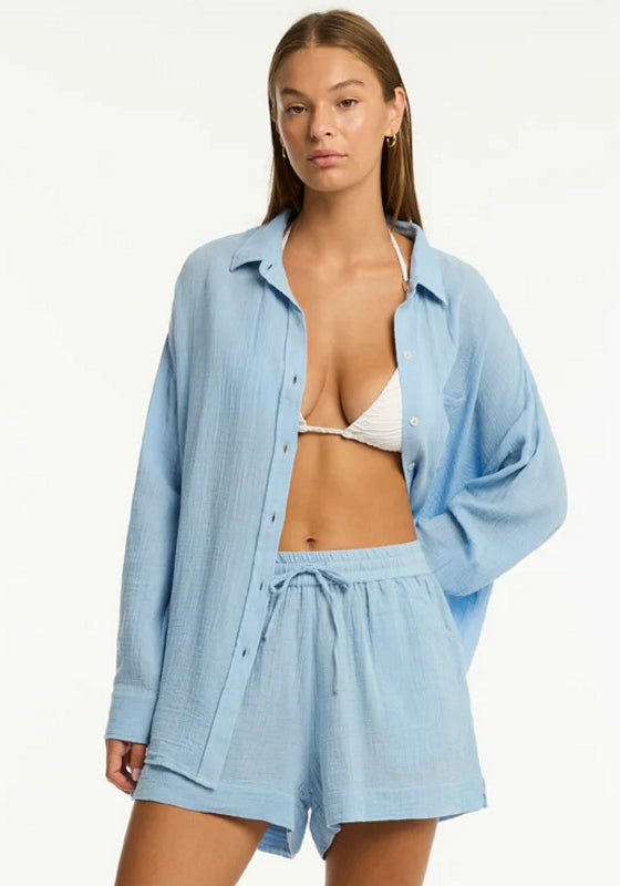 Sunset Beach Shirt Cornflower Blue