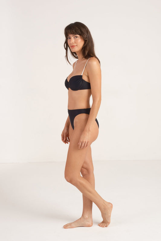 Cleo Wire Bra in Noir and Crema