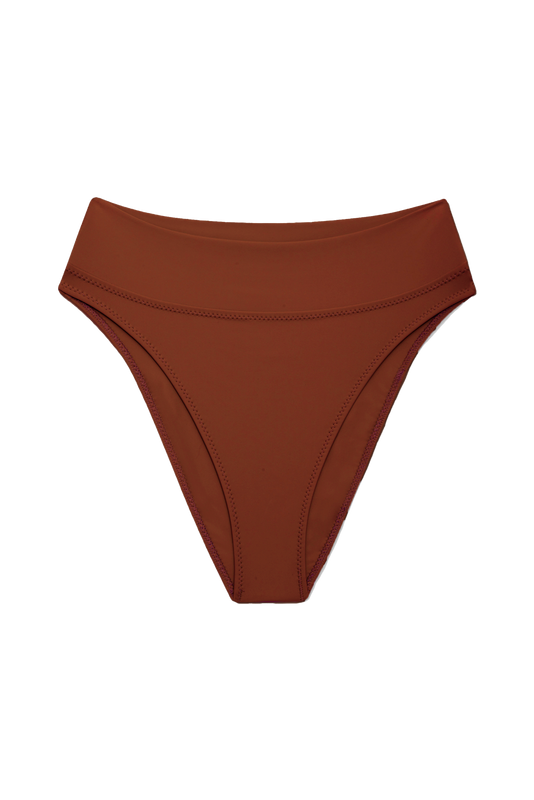 High Kick Brief in Terracotta