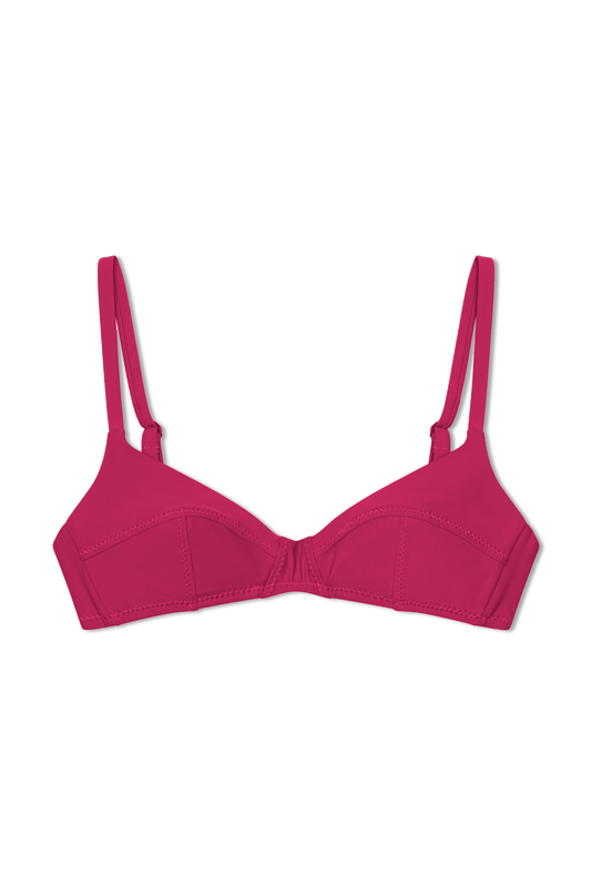 Simone Retro Top in Hibiscus