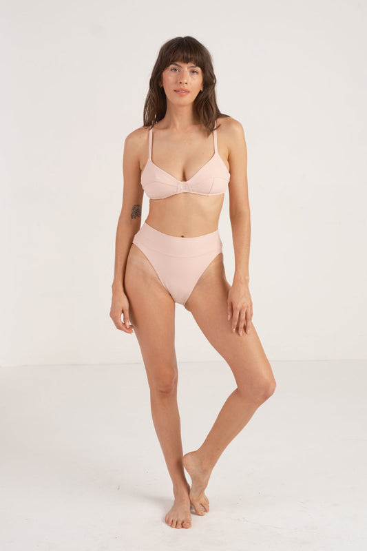 Simone Retro Top in Blush