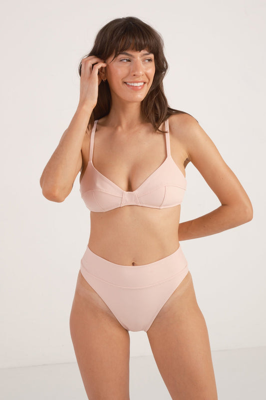 Simone Retro Top in Blush