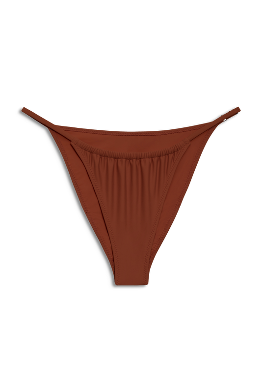 Ruched Slim Brief in Terracotta