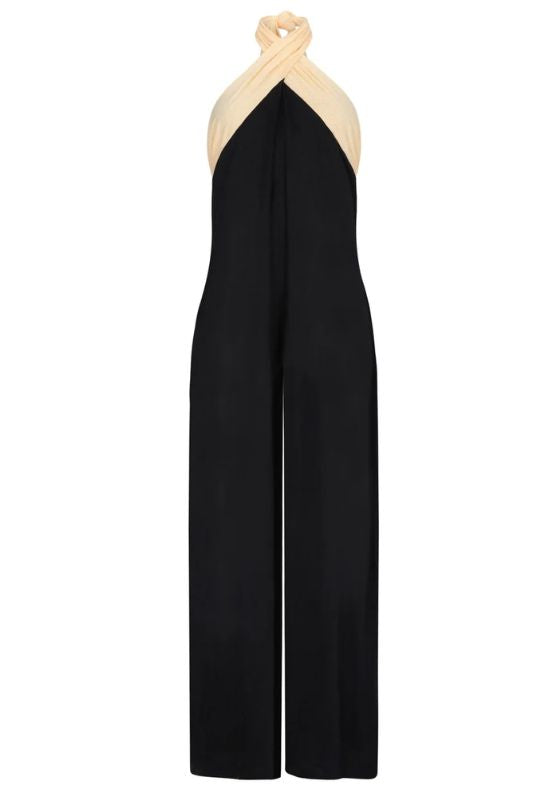 Colour Block Jumpsuit Black