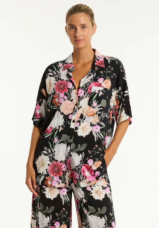 Belle Aloha Shirt Black