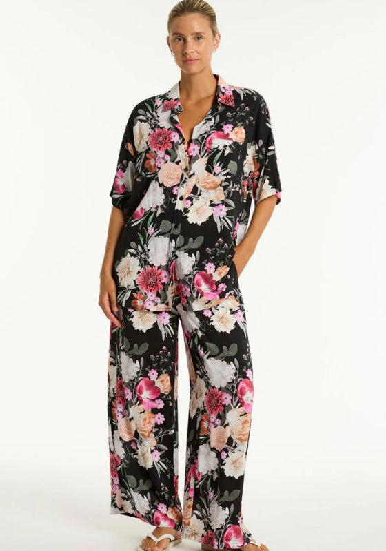 Belle Aloha Surf Pant Black