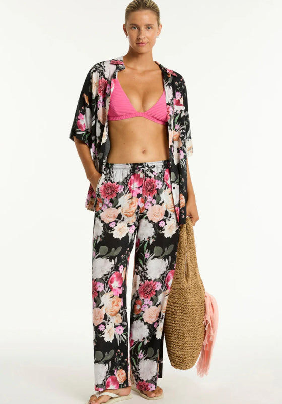 Belle Aloha Surf Pant Black