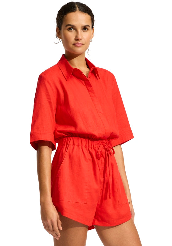 Sunside Playsuit Flame