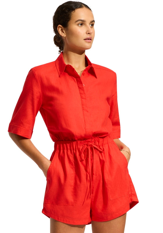 Sunside Playsuit Flame