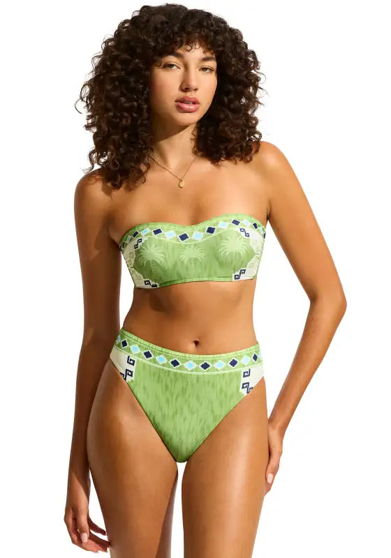 Kasbah Bandeau Bikini Sage