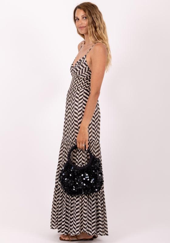 Ditta Dress Black and White