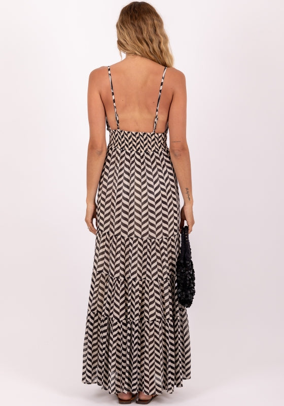 Ditta Dress Black and White