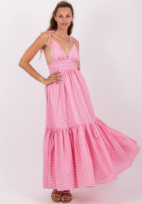 Yolanda Dress Pink Gingham