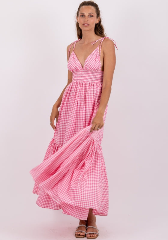 Yolanda Dress Pink Gingham