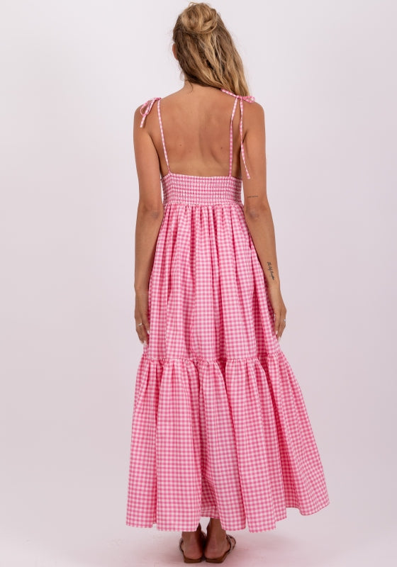 Yolanda Dress Pink Gingham